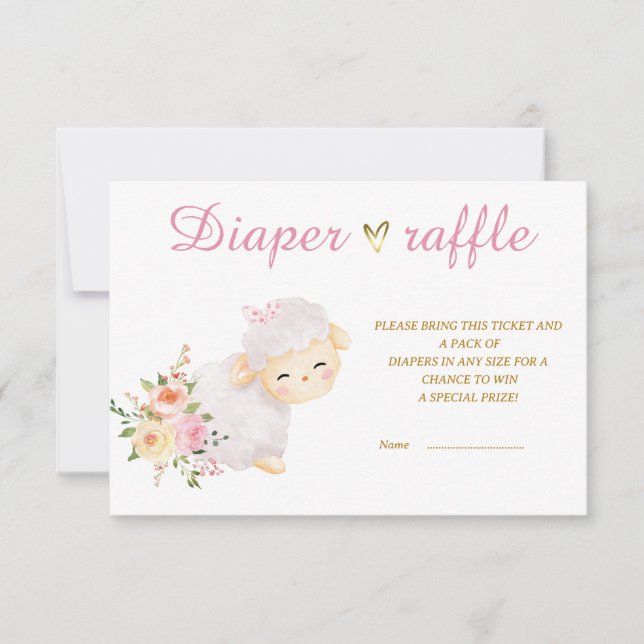 modelo de rifa de fralda de cordeiro para impressã (Frente)