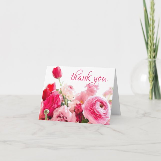 Modelo de Rosas em Roteiro à Mão Aquarela de Agrad (Frente)