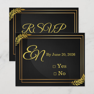 Modelo de RSVP de Casamento Elegante Moderno | Edi