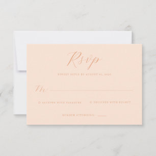Modelo de RSVP de Pêssego Elegante