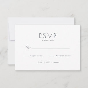 Modelo de RSVP Preto Elegante