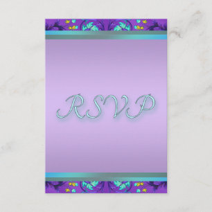 Modelo de RSVP Roxo Azul Teal