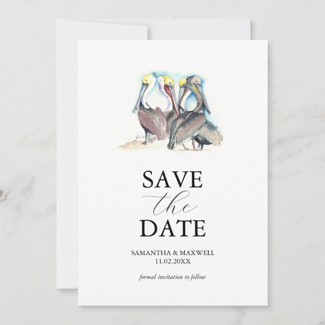 Modelo de Save the Date de Casamento na Flórida co (Frente)