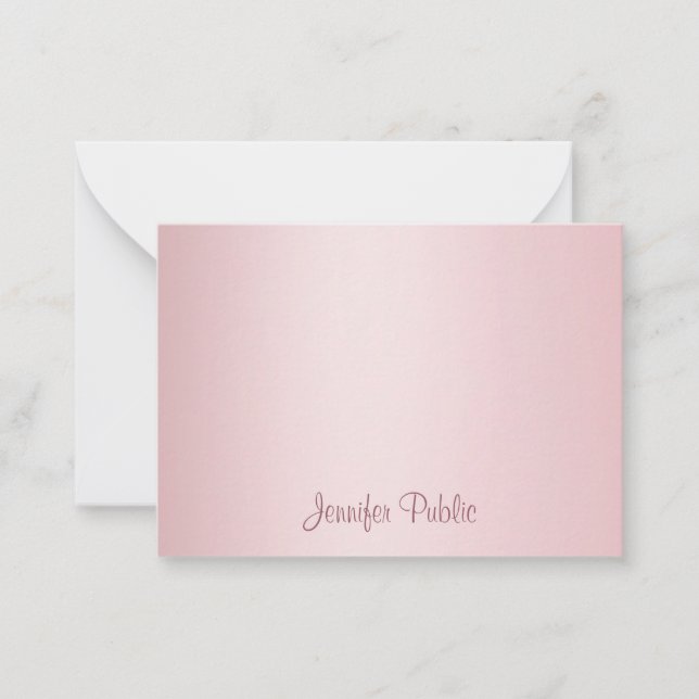 Modelo de Script de Caligrgrafia Dourada rosa (Frente)