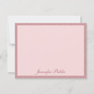 Modelo de Script Manuscrito Glitter Dourado rosa