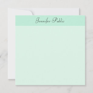 Modelo de Script Manuscrito Moderno Mint Green
