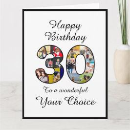 Modelo de Texto de Foto Feliz 30 do aniversário de