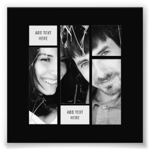 Modelo de Texto de Foto Preto - Transferência Para