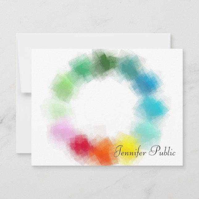 Modelo de Texto do Nome de Script Colorido Persona (Frente)