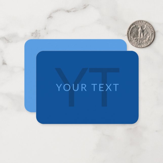 Modelo de Texto Editável para Nome Monograma Etc. (Frente/Verso In Situ)