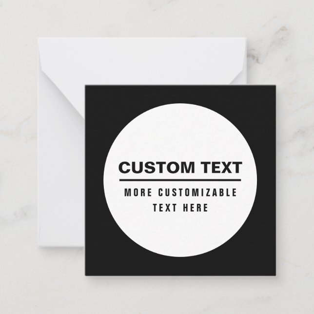 Modelo de texto personalizável simples e negrito (Frente)