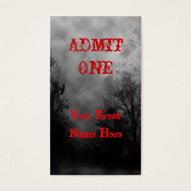 Modelo de Tíquete de Evento do Céu Assombrado (Frente)