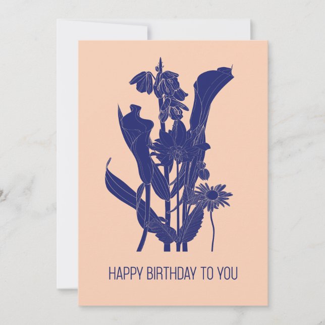 Modelo design, flores de jardim, arte de linhagem. (Frente)