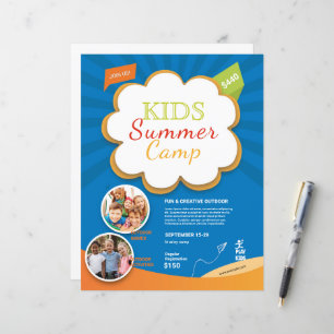 Modelo do acampamento infantil de verão