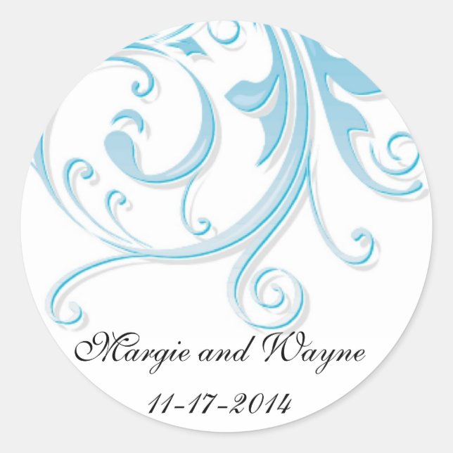 Modelo do adesivo do envelope azul giratório (Frente)