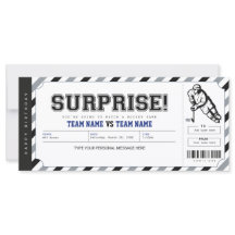 Modelo do Bilhete de Oferta de Hóquei Surpresa