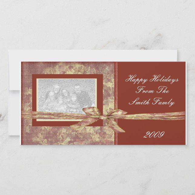 Modelo do Cartão de Natal do Designer Photo (Frente)