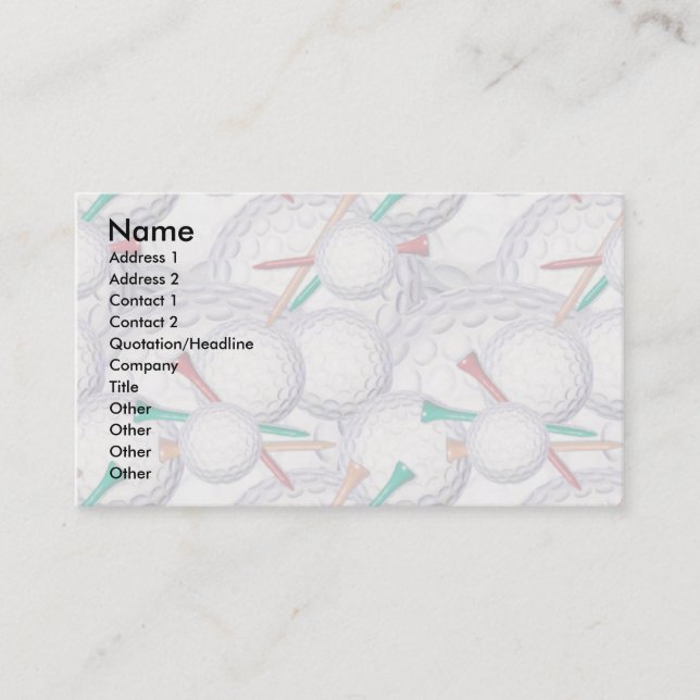 Modelo do cartão de visita - golfe (Frente)