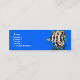 Modelo do cartão de visita - peixe da borboleta de