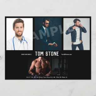 Modelo do cartão dos comp(s) do Headshot do ator