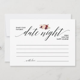 Modelo do Cartão Noturno de Data, ideias noturnas