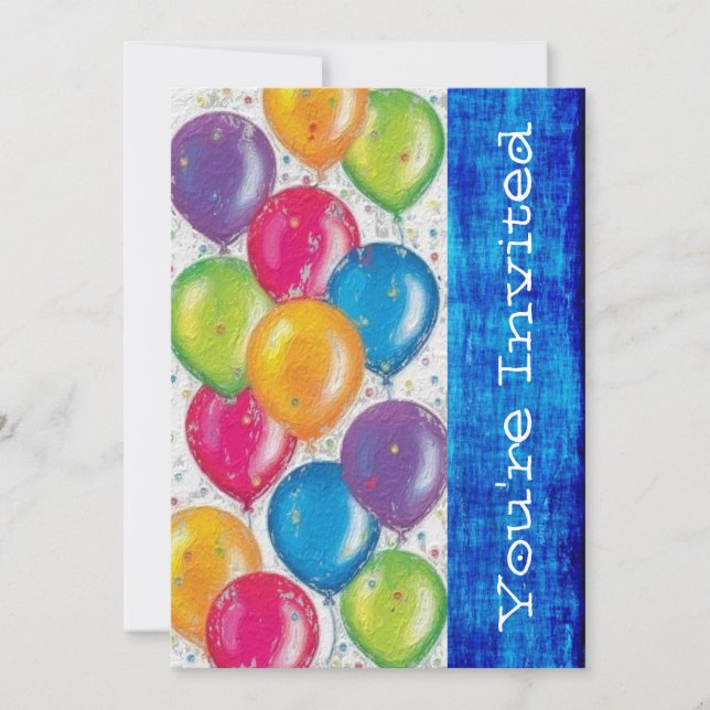 Modelo do Convite de aniversário de fotos (Frente)