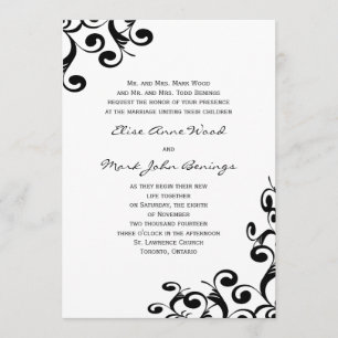 Modelo do convite do casamento