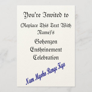 Modelo do convite do Enshrinement do SGI Gohonzon