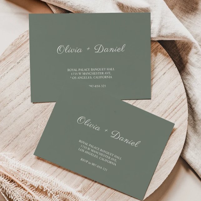 Modelo do Envelope de Casamento Verde Sage (Sage Green Wedding Envelope Address Template)