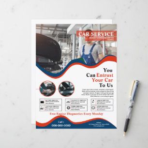 Modelo do Folheto de Serviço do Carro