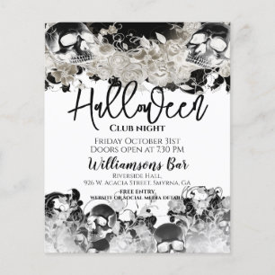 Modelo do Folheto do Halloween Negro