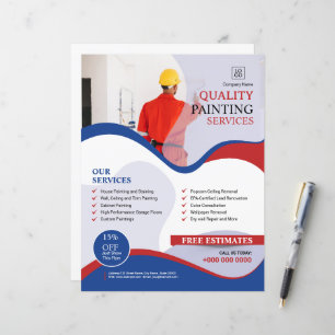 Modelo do Folheto do Serviço de Pintura: