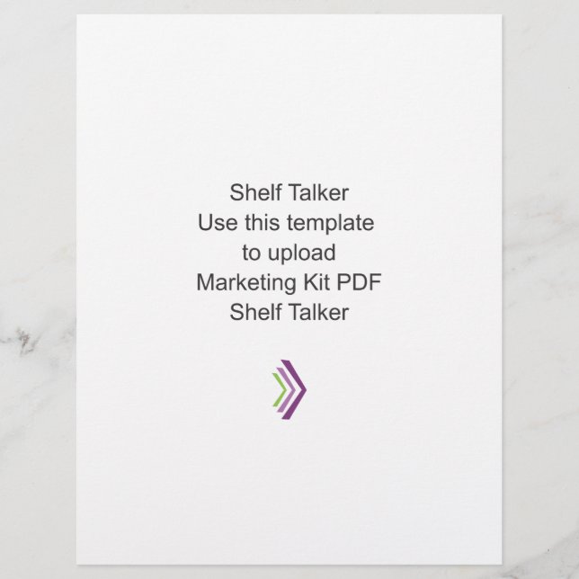 Modelo do kit de Marketing do Shelf Talker (Frente)