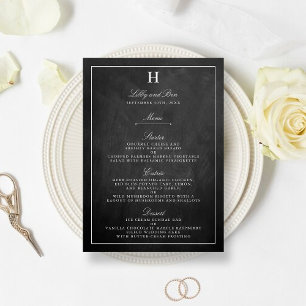 Modelo do Menu Casamento Chic Chalkboard