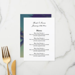 Modelo do menu de casamento do tema costeiro cláss