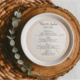 Modelo do menu de casamento redondo personalizado 