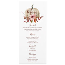 Modelo do Menu de Janto de outono de Abóbora