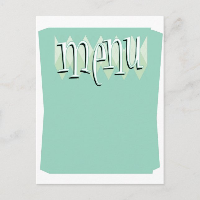 modelo do menu Vazio do estilo retrorreflector leg (Frente)