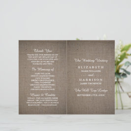Modelo do Programa Bi-vezes Rustic Burlap Wedding