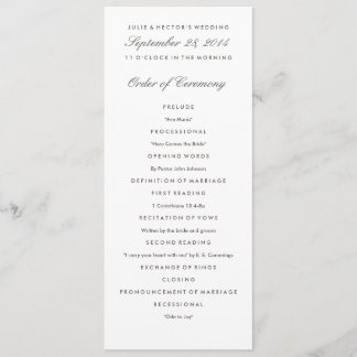 Modelo do Programa de Casamento Branco e cinza