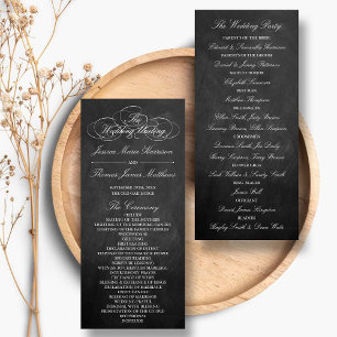 Modelo do Programa de Casamento de Chalkboard Eleg