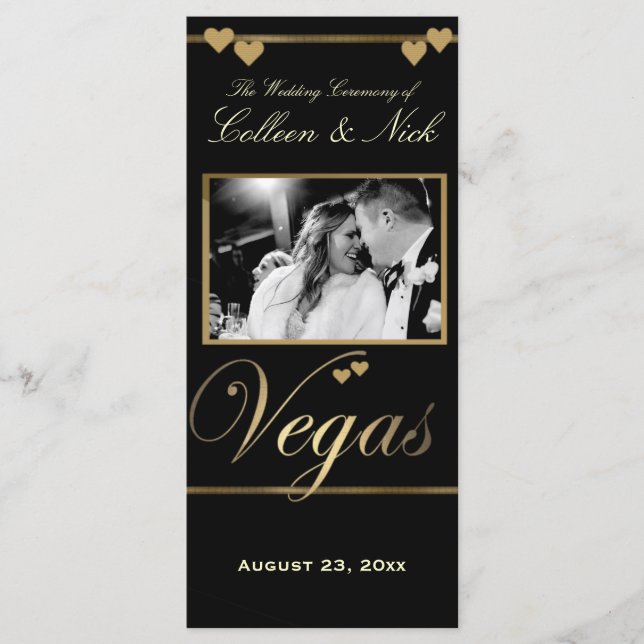 Modelo do Programa de Casamento de Vegas (Frente)