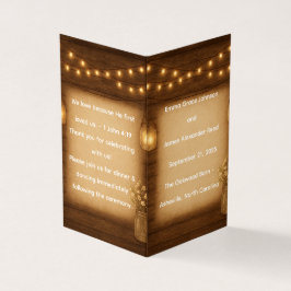 Modelo do Programa de Casamento Rustic Mason Jar