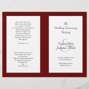 Modelo do Programa de Cerimônia de Casamento Catól