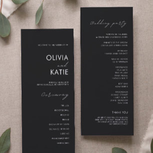 Modelo do Programa de Cerimônia de Casamento Negro