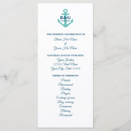 Modelo do programa de cerimônia de náutica