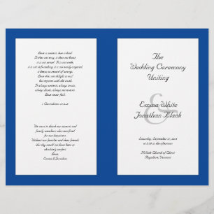 Modelo do programa de cerimônias de casamento cat
