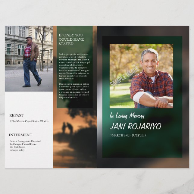 Modelo do Programa Funeral (Frente)