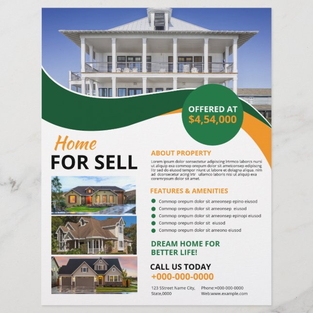 Modelo do Real Estate Flyer (Frente)