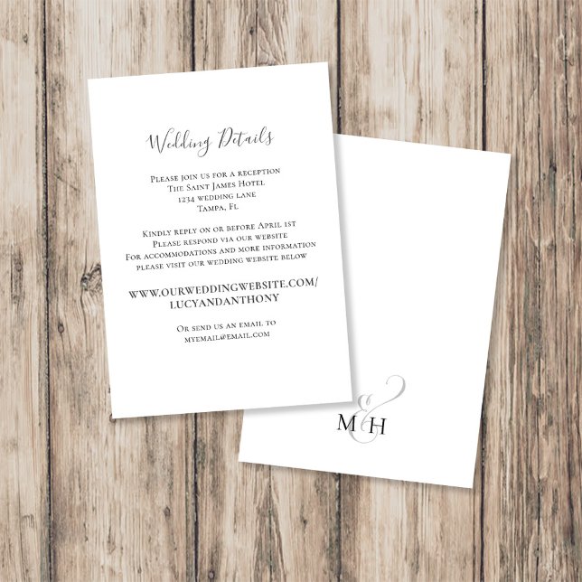 Modelo do Site de Detalhes Simples de Casamento Mi (Minimalist wedding details website template with clean design, elegant typography, and easy customiz)